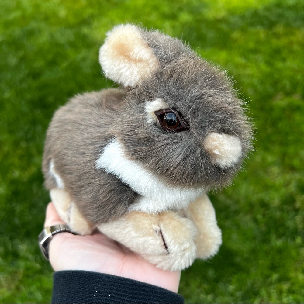 Nanco Realistic Bunny Rabbit Plush Stuffed Animal 7" Long SUPER CUTE